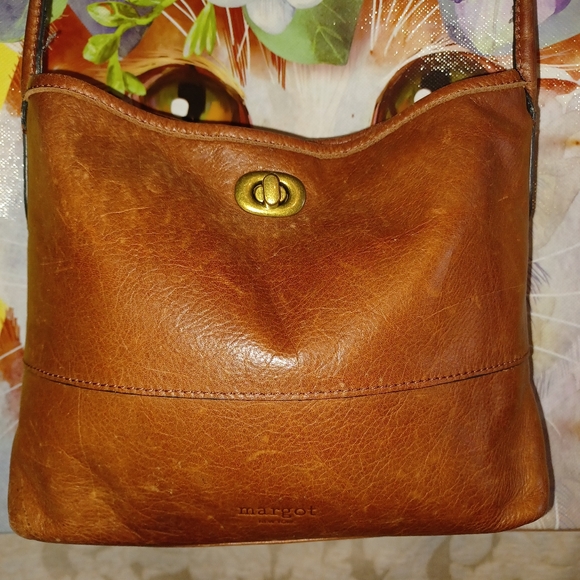 margot Handbags - Margot Brown Leather Crossbody Bag